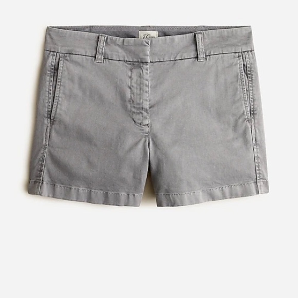 J. Crew 4” Stretch Chino Shorts in Storm Grey